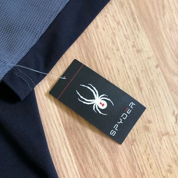 NWT Spyder Constant S16561 Mens Half-Zip Sweater Gray/Black - Picture 3 of 11